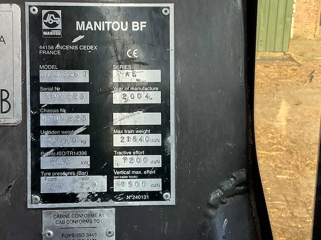 2004 manitou mlt-526 t verreiker - afbeelding 15 van  22