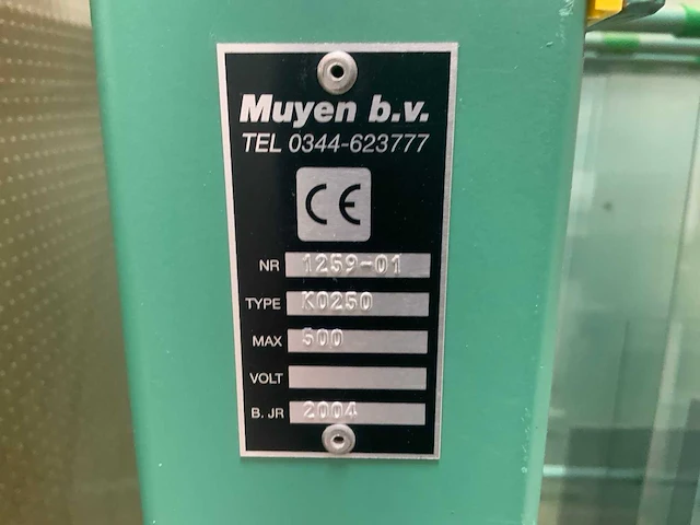 2004 muyen k0250 glasopslag met kopstukkenrek - afbeelding 11 van  19