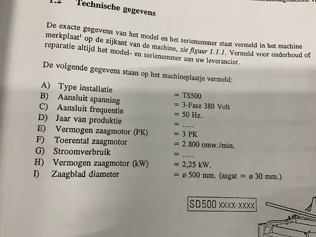 2004 stb ts500 afkortcirkelzaagmachine - afbeelding 8 van  10