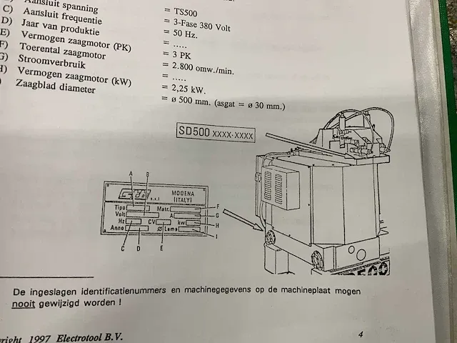 2004 stb ts500 afkortcirkelzaagmachine - afbeelding 9 van  10