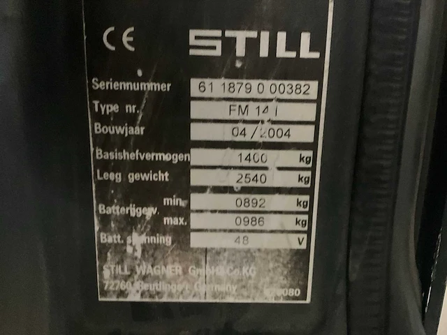 2004 still fm-14l reach truck - afbeelding 4 van  13