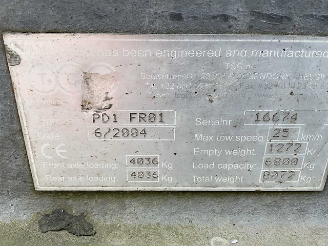 2004 tcg pd1 fr01 rollenbaan plateauwagen - afbeelding 4 van  12