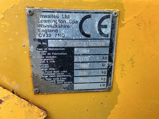 2004 thwaites 3 tonne dumper - afbeelding 9 van  9