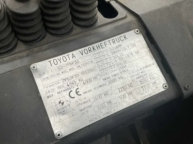 2004 toyota 02-fdf30 vorkheftruck - afbeelding 15 van  31