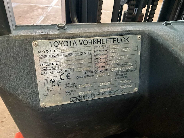 2004 toyota 7fbmf25 vorkheftruck - afbeelding 8 van  19