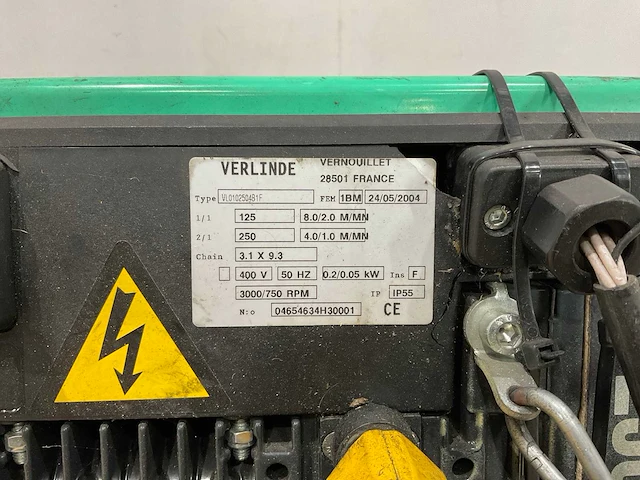 2004 verlinde vl0102504b1f elektrische takel - afbeelding 8 van  8