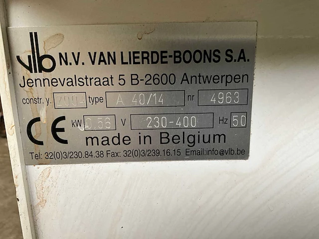 2004 vlb a40/14 halfautomaat broodsnijmachine 14mm - afbeelding 4 van  12
