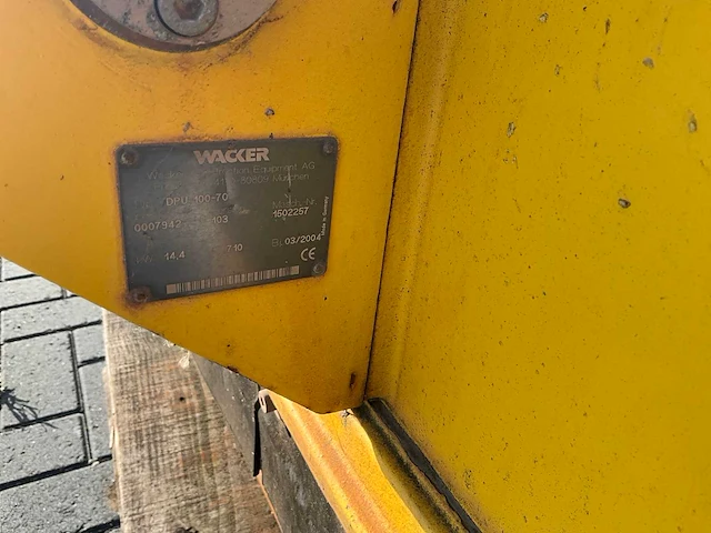 2004 wacker dpu 100 - 70 trilplaat - afbeelding 9 van  17
