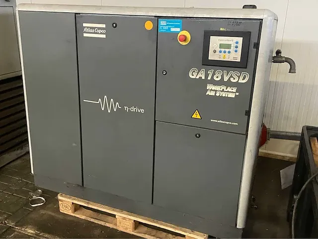 2005 atlas copco ga18vsd schroefcompressor - afbeelding 3 van  4