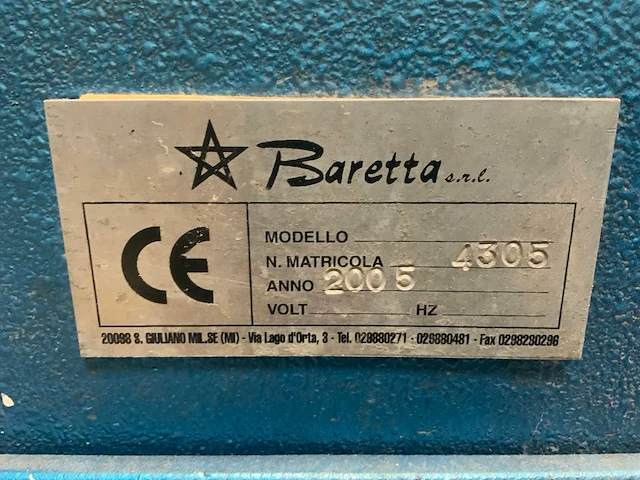 2005 baretta glas boormachine - afbeelding 19 van  27