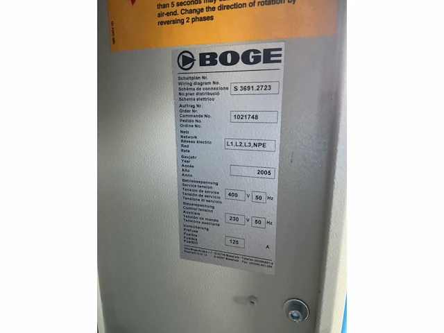 2005 boge s61-2 schroefcompressor - afbeelding 6 van  13