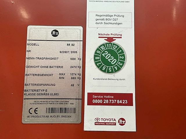 2005 bt reach truck - afbeelding 7 van  15