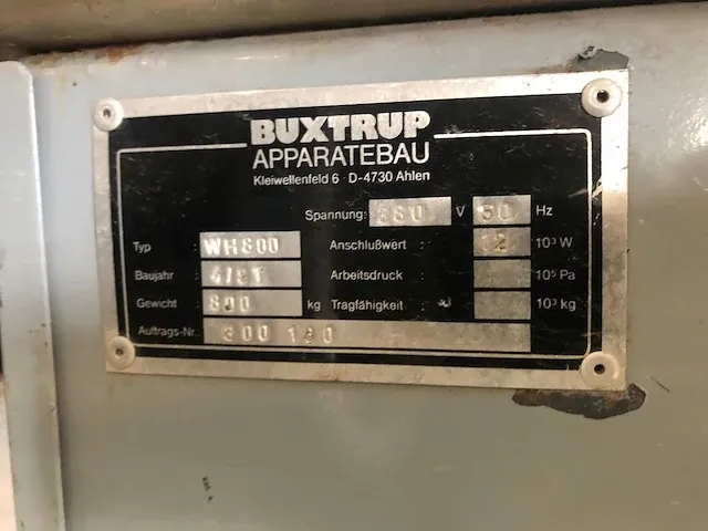 2005 buxtrup wh800 horizontale glas wasmachine - afbeelding 8 van  8