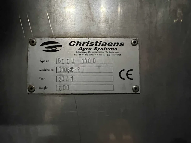 2005 christiaens 5400 260 1 asperges wasmachine - afbeelding 6 van  14