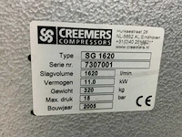 2005 creemers sg 1620 luchtcompressor hoge druk 15bar - afbeelding 8 van  8