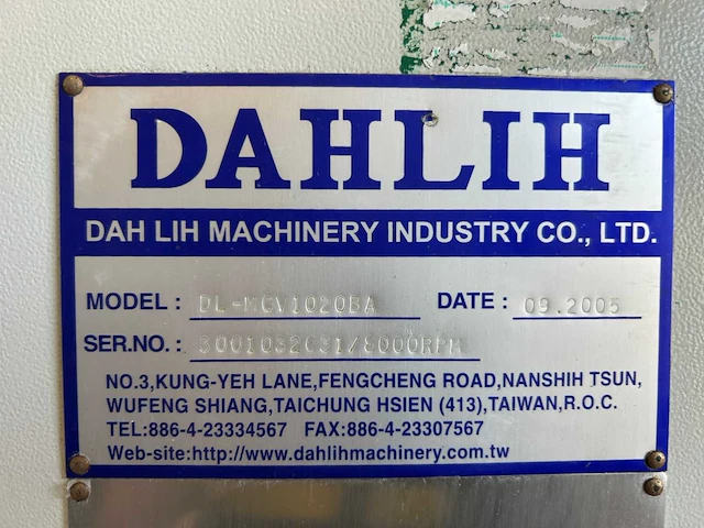2005 dahlih mcv 1020 ba cnc universele bewerkingscentra - afbeelding 21 van  22