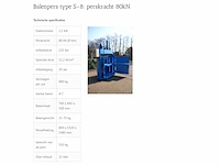 2005 d.debreuk s8b hydraulische pers - afbeelding 2 van  10