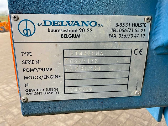 2005 delvano eakh gt4400ha veldspuit - afbeelding 27 van  27