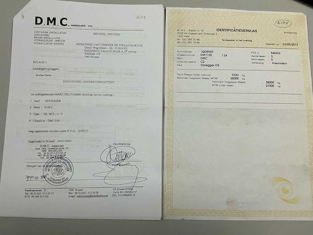 2005 dmc ol 38-t half pipe oplegger volledig staal - afbeelding 13 van  21