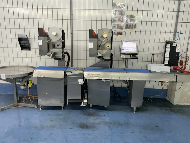 2005 espera es7001 weigh price labeler inclusief roterende tafel - afbeelding 2 van  9