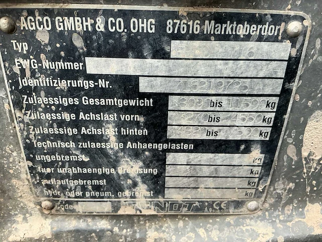 2005 fendt 716 vario vierwielaangedreven landbouwtractor - afbeelding 8 van  47