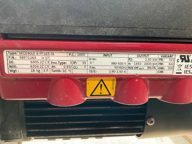 2005 grundfos mge90le 4-ff165-ia circulatiepomp - afbeelding 3 van  3