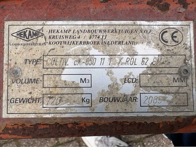 2005 hekamp cx-650 11 t cultivator - afbeelding 14 van  21