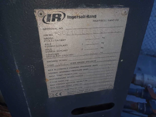 2005 ingersoll rand 12 bar luchtcompressor - afbeelding 8 van  18