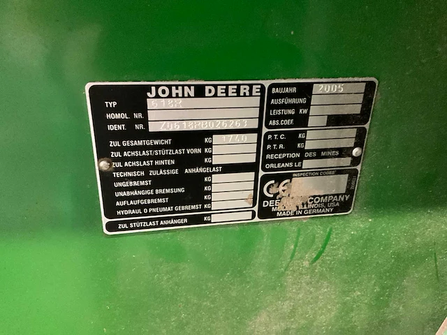 2005 john deere 618r maaibord - afbeelding 18 van  25