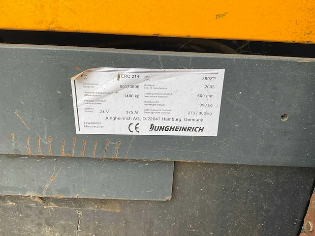 2005 jungheinrich erc 214 stapelaar - afbeelding 3 van  11