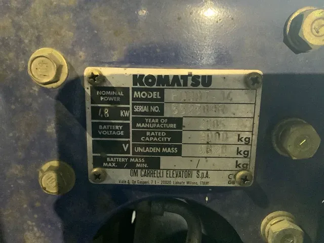 2005 komatsu fd30t-14 vorkheftruck - afbeelding 2 van  16