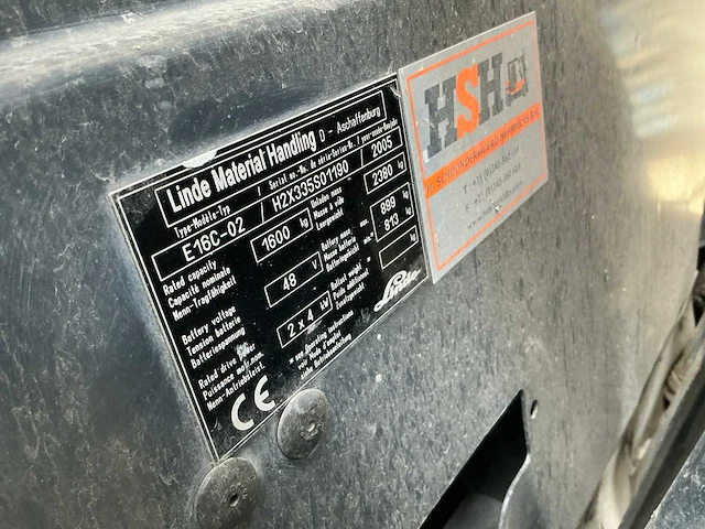 2005 linde e16 vorkheftruck - afbeelding 18 van  25