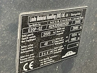 2005 linde e20p-02 vorkheftruck - afbeelding 10 van  27