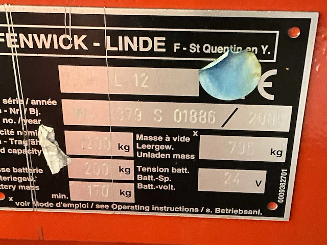 2005 linde l12 stapelaar - afbeelding 4 van  12