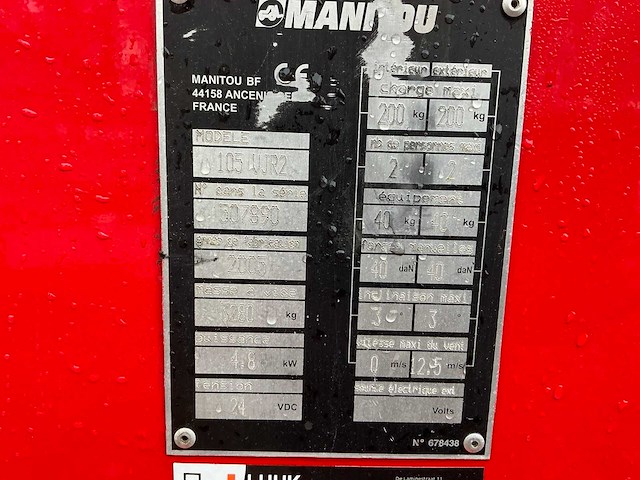 2005 manitou 105 vjr2 hoogwerker - afbeelding 18 van  25
