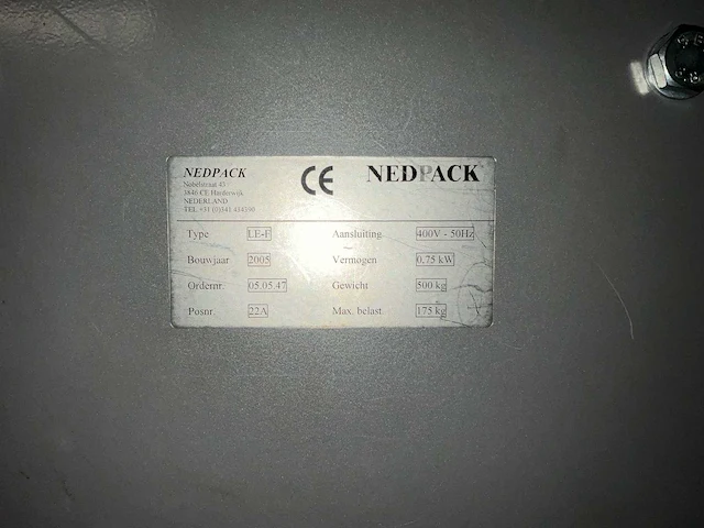 2005 nedpack - mn-da - palletiser - afbeelding 16 van  24