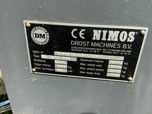 2005 nimos dm trac802 werktuigdrager - afbeelding 32 van  75