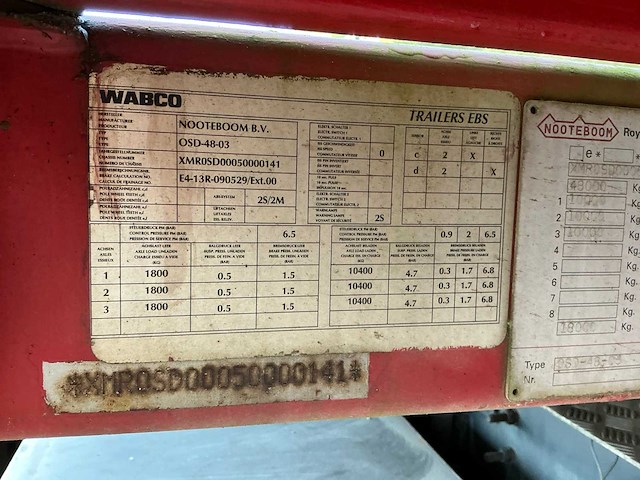 2005 nooteboom e 3000/780 h dieplader - afbeelding 17 van  25