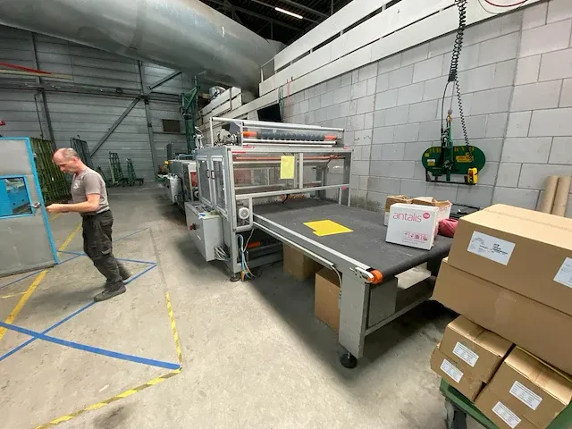 2005 novopac anl 150 glas inpakmachine en folie snijmachine - afbeelding 32 van  36