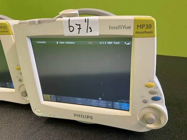 2005 philips intellivue mp30 anesthesiepatiëntmonitor (3x) - afbeelding 3 van  10