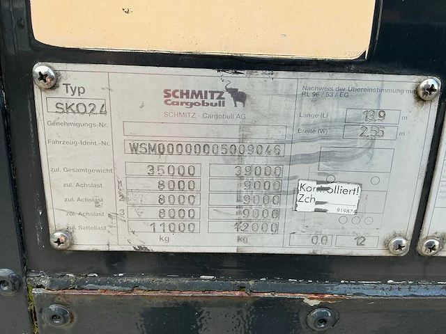 2005 schmitz sko24 oplegger - afbeelding 33 van  42