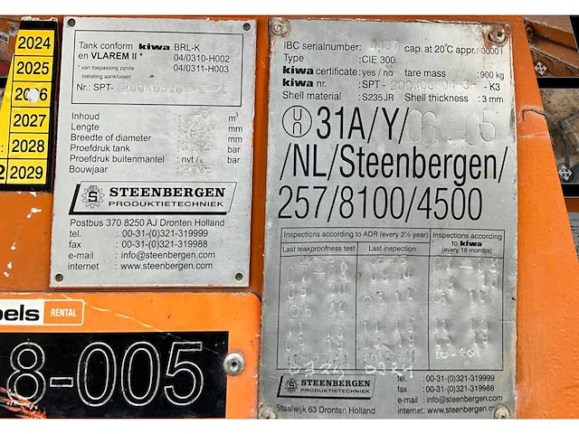 2005 steenbergen cie 300 brandstof opslagtank - afbeelding 7 van  15