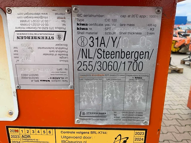 2005 steenbergen cie 300 brandstof opslagtank - afbeelding 7 van  7