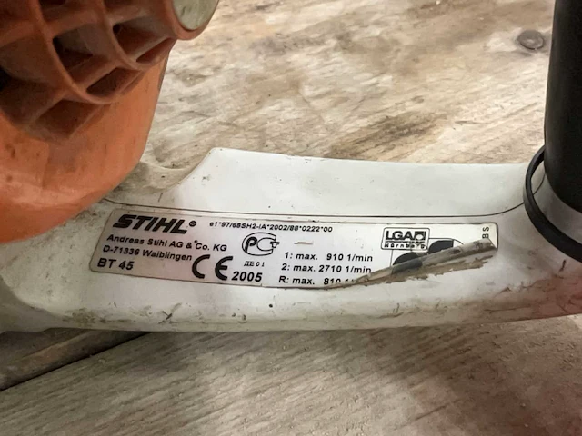 2005 stihl bt 45 benzine boormachine - afbeelding 6 van  6