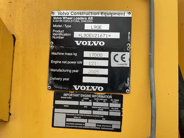 2005 volvo l90e shovel - afbeelding 16 van  45