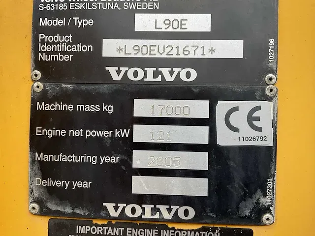 2005 volvo l90e shovel - afbeelding 17 van  45