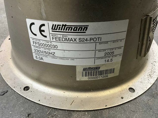 2005 wittmann feedmax s24-poti vacuüm hopperlader - afbeelding 5 van  5