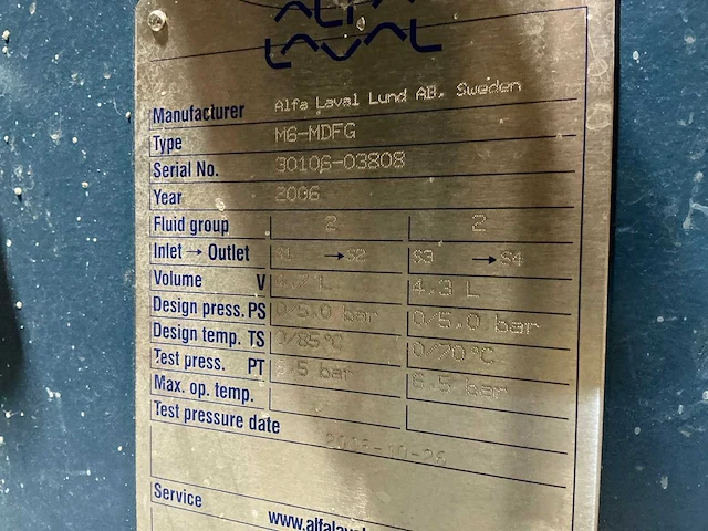 2006 alfa-laval m6mdfg platenwarmtewisselaar - afbeelding 4 van  6