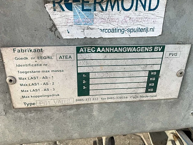 2006 atec / brouwer sm400l schaft aanhangwagen - afbeelding 22 van  23