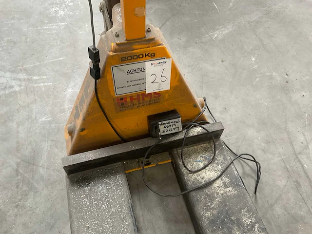 2006 atlet wb2000 hand hydraulische palletwagen met weeginstallatie - afbeelding 5 van  6